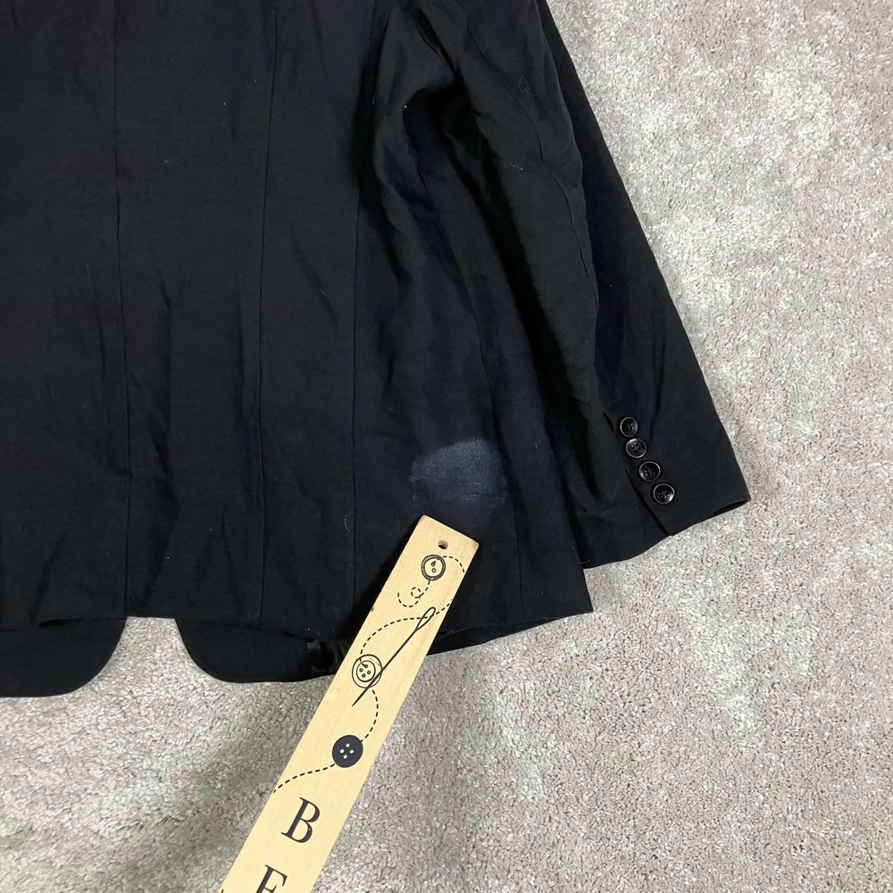 Vintage Talbots Woman Petites 14W Black Wool Blazer Italian Fabric Made in Japan - Picture 8 of 14